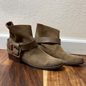 Joe's Jeans Tan Suede Buckle Boots